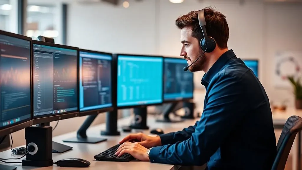 Software support team providing ongoing maintenance and platform optimization